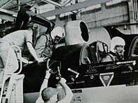 Pilots entering U-2 cockpit