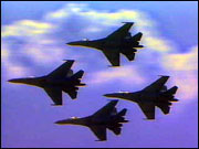 fighters flying in formation 