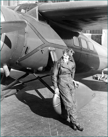 Earhart and plane