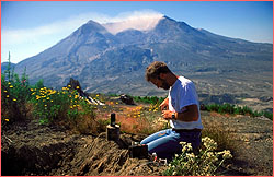 setting up seismometer