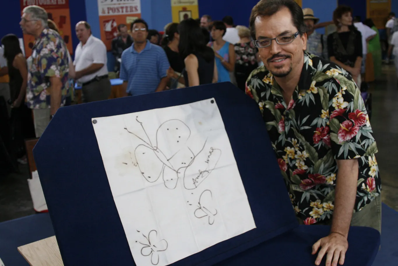 The owner of an Andy Warhol napkin drawing