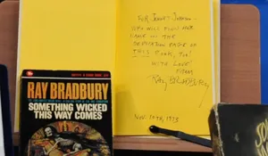 One of the personal inscriptions from Bradbury contained in the collection.