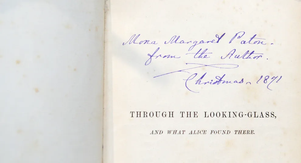 Lewis Carroll-inscribed first edition