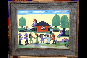 One of two Clementine Hunter paintings brought by ROADSHOW guest Teska to the Baton Rouge event in July 2013.