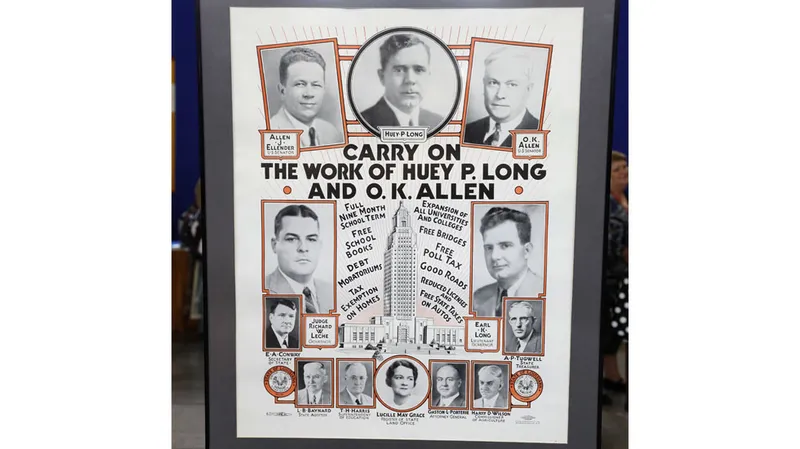 Nicholas Lowry appraised this ca. 1937 Louisiana political poster at between $3,000 and $4,000.