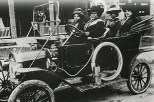 Madam C.J. Walker at the wheel