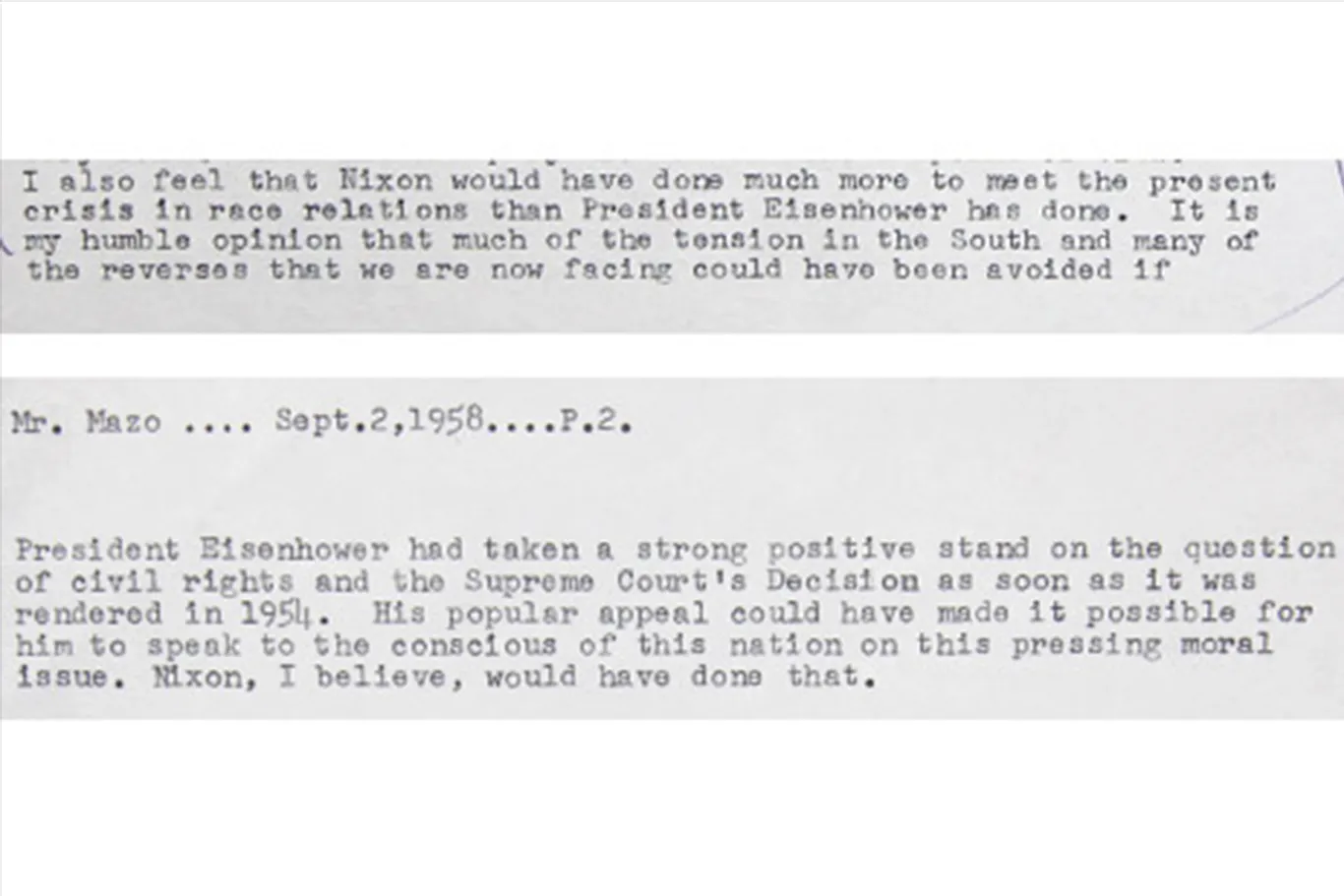 An excerpt from the letter.