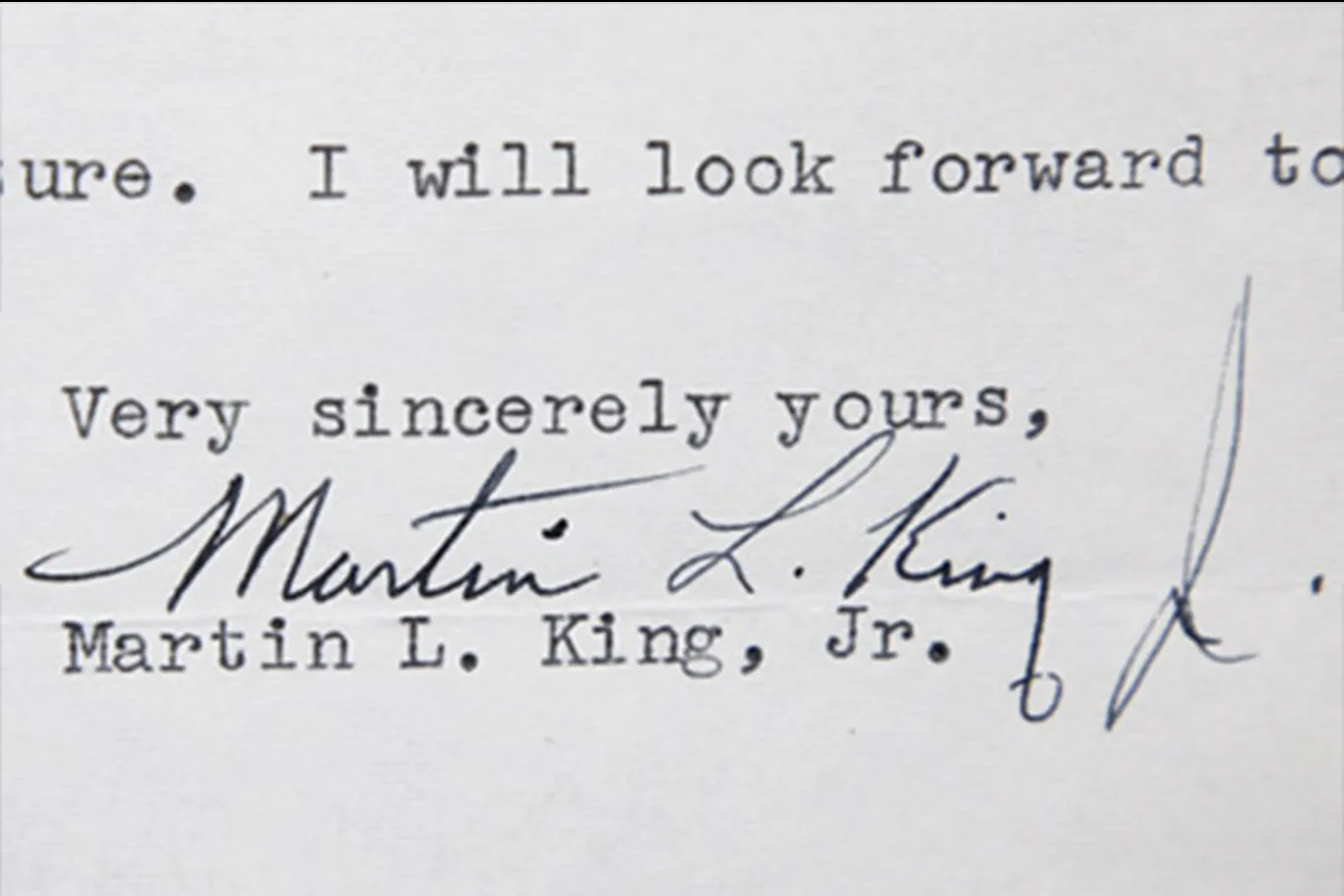 Martin Luther King Jr.'s signature.