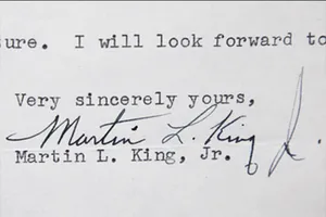 Martin Luther King Jr.'s signature.