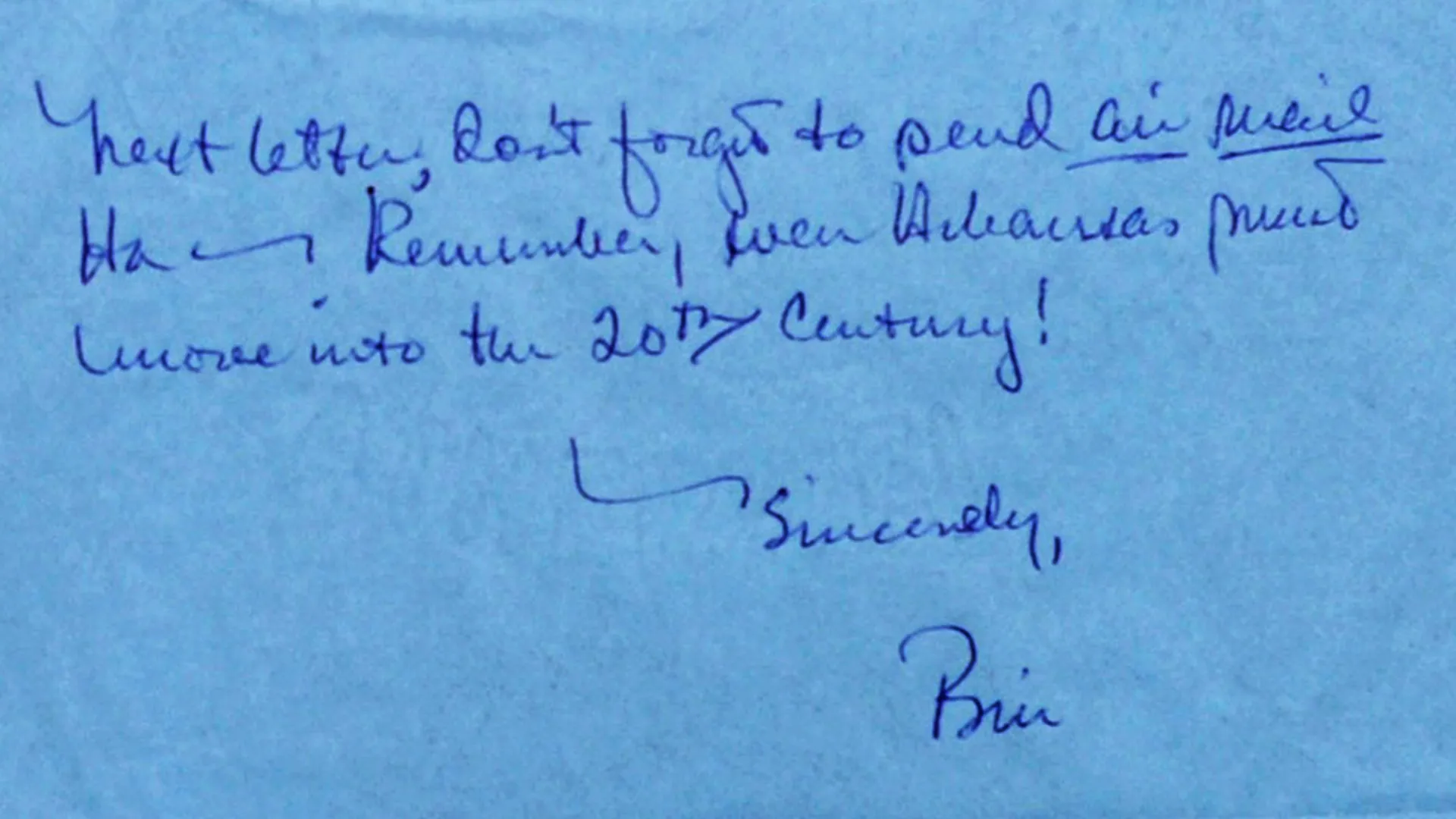 Bill Clinton Letter