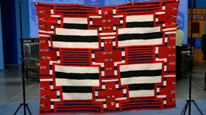 A red-dyed third phase chief's blanket