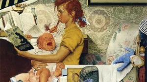 Rockwell's painting "The Babysitter"