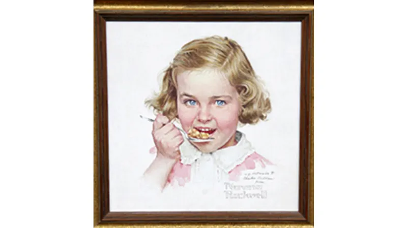 Melinda's portrait in an unused Kellogg's cereal advertisement