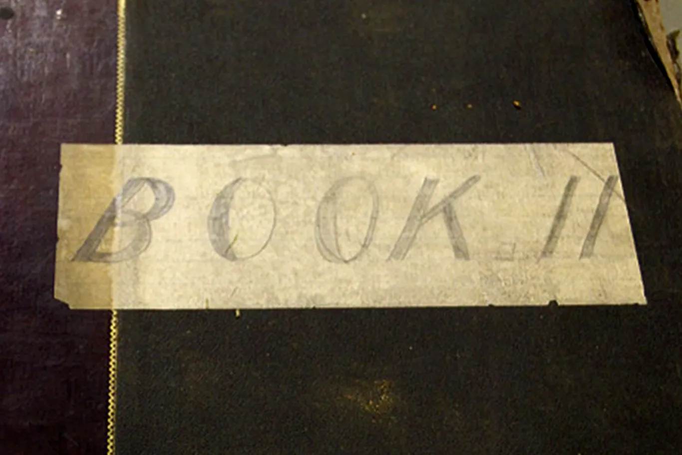 A label for the second book of the ledgers